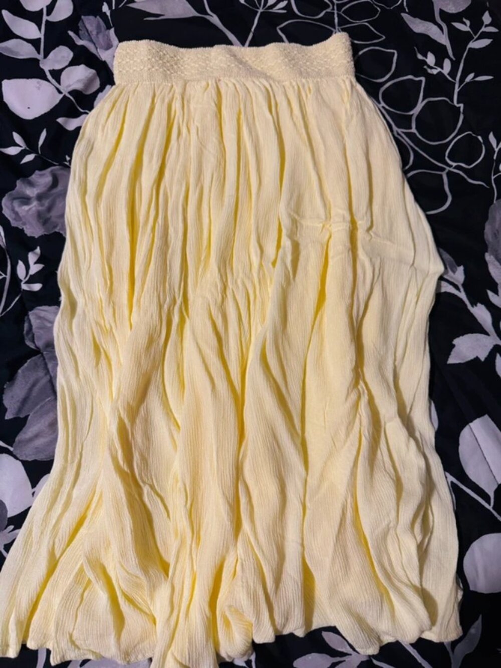 Mid length Womens Yellow Skirt